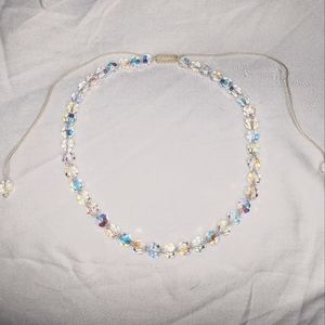 Adjustable crystal bead necklace